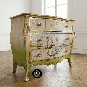 Rustic Crysanthemums Texture Decoupage Furniture Tissue Paper