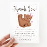 Rustic Cub Bear Girl Baby Shower Thank You
