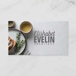 Rustic Culinary Still Life with Artisan Touches Business Card