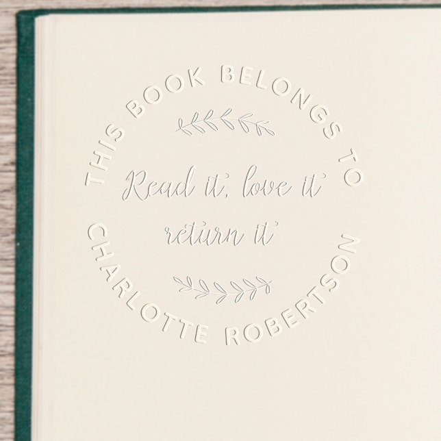 Rustic Custom Book Round Handwritten Embosser (Creator Uploaded)