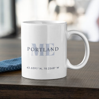 Rustic Custom City Coordinates Latitude Longitude Coffee Mug