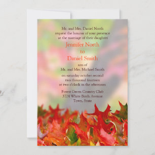 Rustic Custom Fall Wedding Invitations