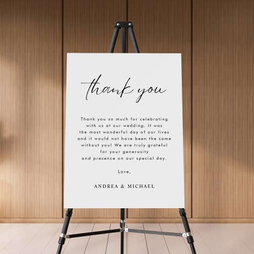 Rustic Custom Thank You Guest Message Wedding Sign