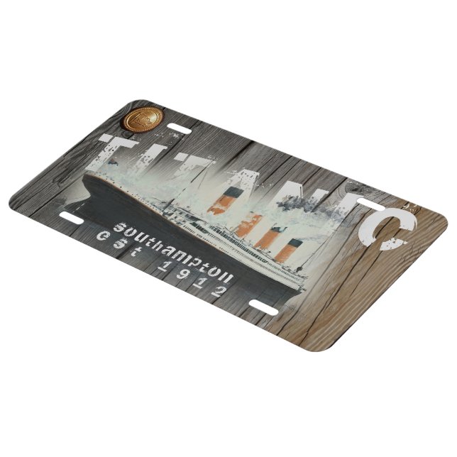 Rustic Custom Titanic License Plate | Zazzle