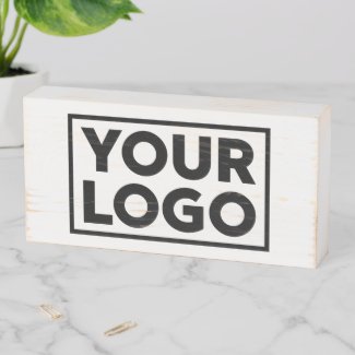 Rustic Custom Wide Business Logo Promotional Wooden Box Sign