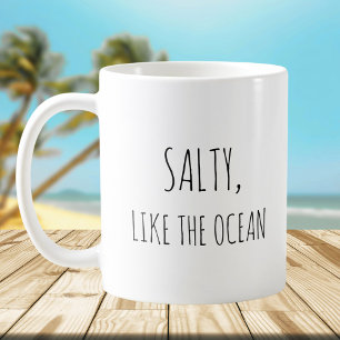 Rustic Cute Beach Ocean Pun Jokes Funny Quote Coffee Mug