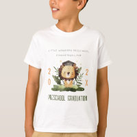 Rustic Cute Kids Lion Foliage Preschool Graduation