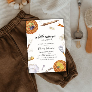Rustic Cutie Baking Pie Baby Shower Invitation