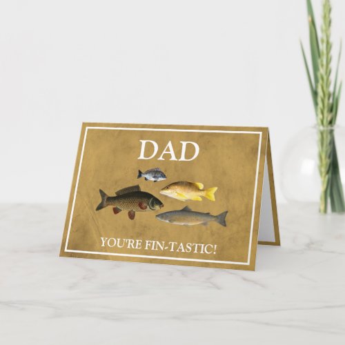 Rustic Dad Youre Fin_tastic Card