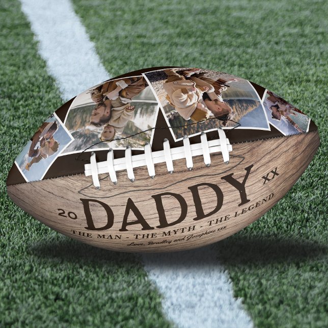 Rustic Daddy Man Myth Legend Photo Football (Creator Uploaded)