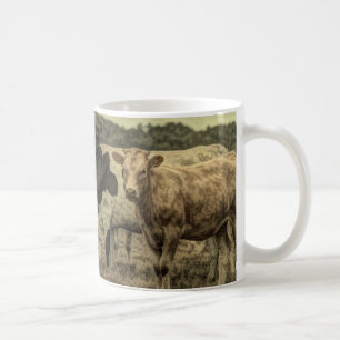 Rustic Dairy Farm Animal Brown Swiss Cow Coffee Mug