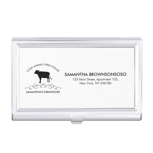 Rustic Dairy Farm Design Business Card Case