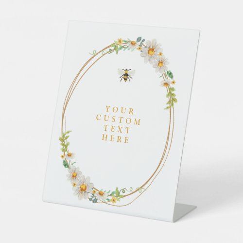 Rustic Daisies  Bee Bridal Shower Custom Pedestal Sign