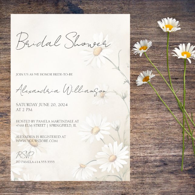 Rustic Daisies Bridal Shower  Invitation (Creator Uploaded)