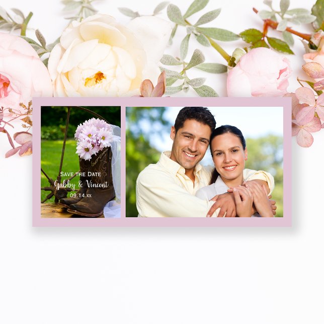 Rustic Daisies Cowboy Boots Wedding Save the Date (Creator Uploaded)