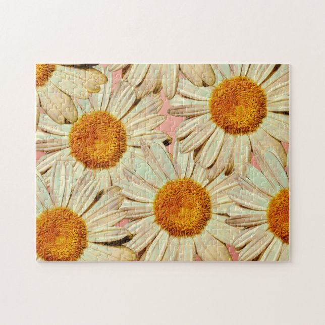 Rustic Daisies Flower Puzzle (Horizontal)