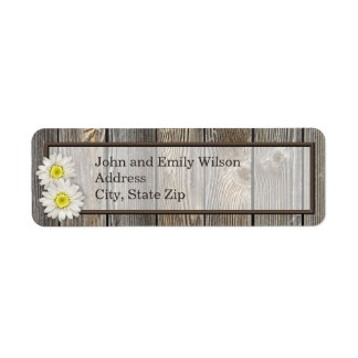 Rustic Daisies Return Address Labels