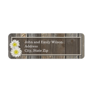 Rustic Daisies Return Address Labels