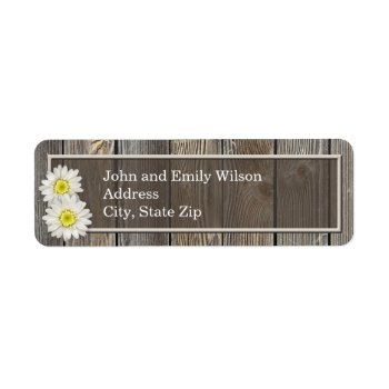 Rustic Daisies Return Address Labels by PMCustomWeddings at Zazzle