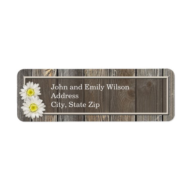 Rustic Daisies Return Address Labels (Front)