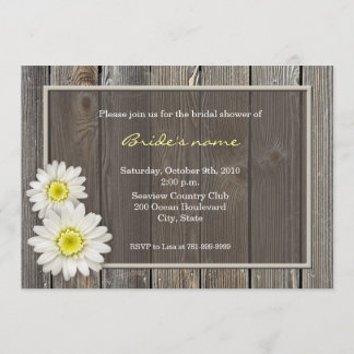 Rustic Daisy Bridal Shower Invitations