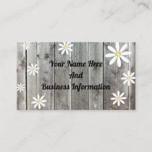 Rustic Daisy Business Card