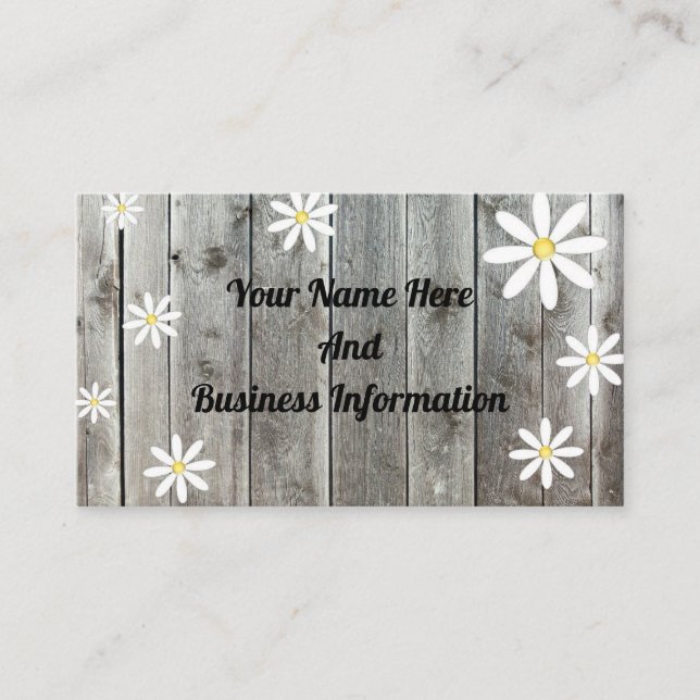 Rustic Daisy Business Card (Front)