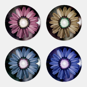Rustic Daisy Coaster Set