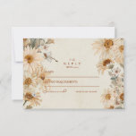 Rustic Daisy Cowgirl Boots Wedding RSVP Card