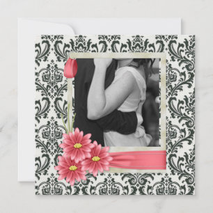 rustic daisy western country wedding invitation