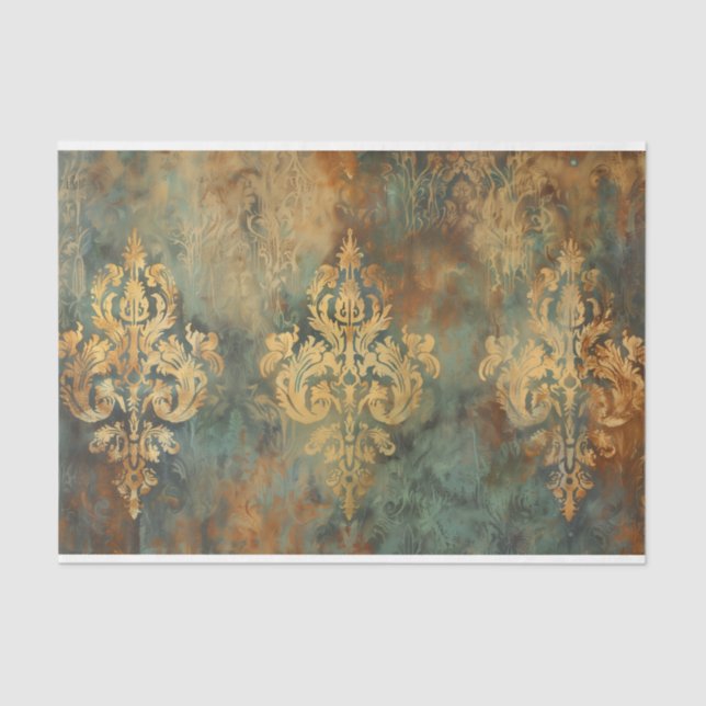 Rustic Damask Furniture Decoupage Tissue Paper (Front)