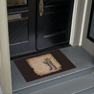 rustic damask western country cowboy doormat