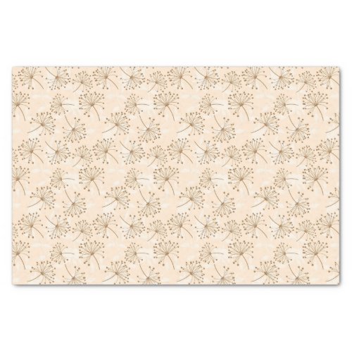 Rustic Dandelion Flower Vintage Pattern Tissue Paper