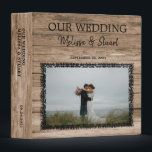 Rustic dark barn wood photo Wedding album 3 Ring B 3 Ring Binder<br><div class="desc">Rustic dark barn wood photo Wedding album 3 ring binder.
You can add your own photo at the front to personalize the album and make it very personal and unique.
Add your own text at the front and add the spine.</div>