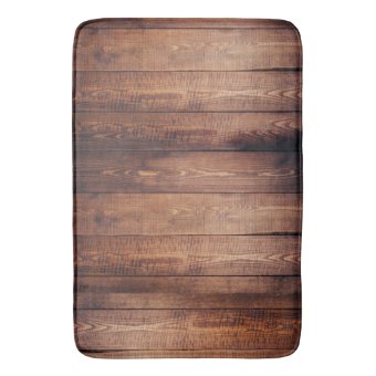 Rustic Dark Barn Wood Planks Bathroom Mat | Zazzle