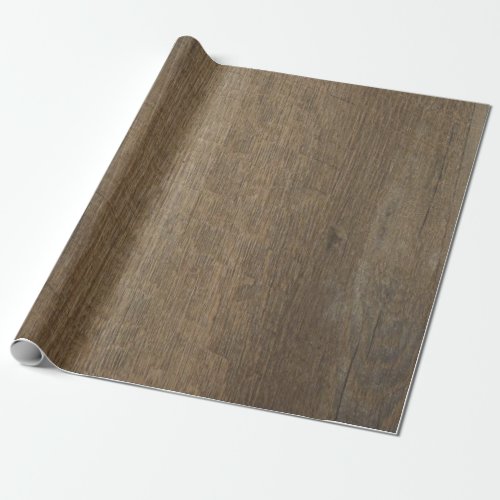 Rustic Dark Barn Wood Planks Wrapping Paper