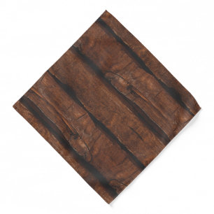 Rustic dark brown old wood bandana