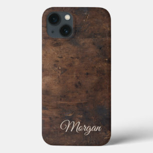 Rustic Dark Brown Wood Look iPhone / iPad case