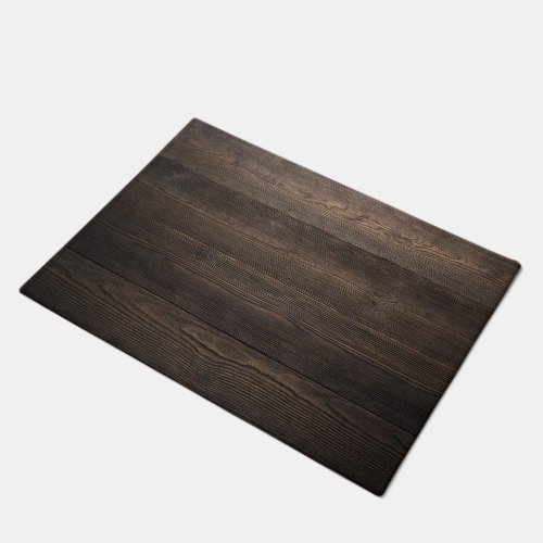 Rustic Dark brown WOOD LOOK texture Doormat
