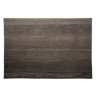 Rustic Dark brown WOOD LOOK texture Placemat