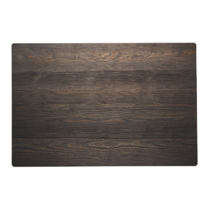 Rustic Dark brown WOOD LOOK texture Placemat