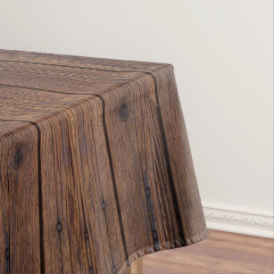 country tablecloth rustic wooden dark brown wood