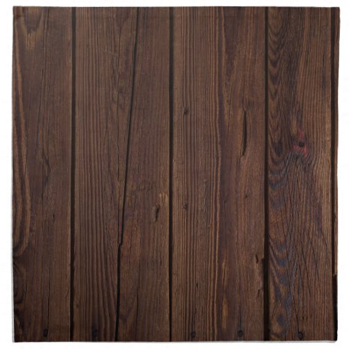Rustic Dark Brown Wood Wooden Fence Country Style Napkin