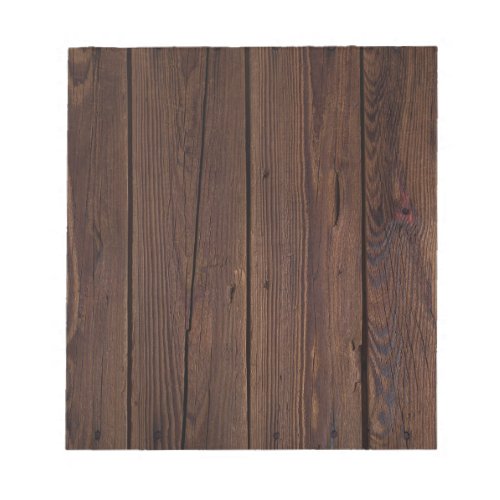 Rustic Dark Brown Wood Wooden Fence Country Style Notepad