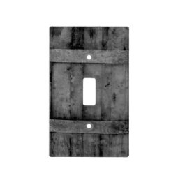 Rustic Dark Gray And Black Wood Light Switch Cover 