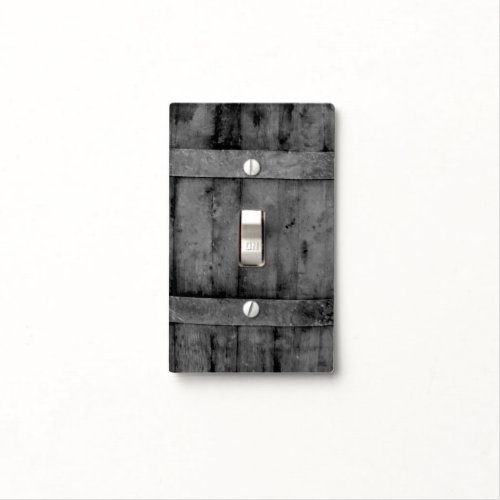 Rustic Dark Gray and Black Wood Light Switch Cover
