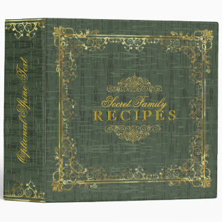 Rustic Dark Green With Gold Frame 4 Binder