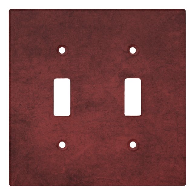Rustic Dark Red Burgundy Light Switch Cover (Front)