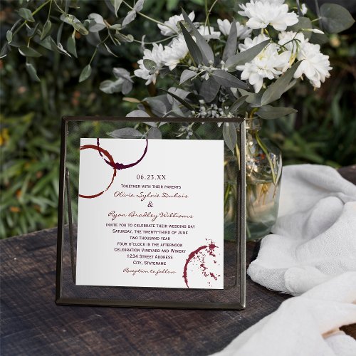 Wedding Invitation | Wine Stain Rings
