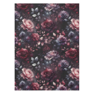 Rustic Dark Roses Tablecloth